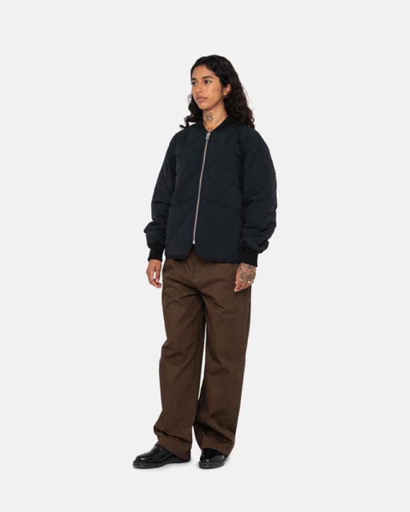 Stussy 8 Ball Gewatteerd Liner Jacket Jassen Dames Zwart Nederland | MSX-7558