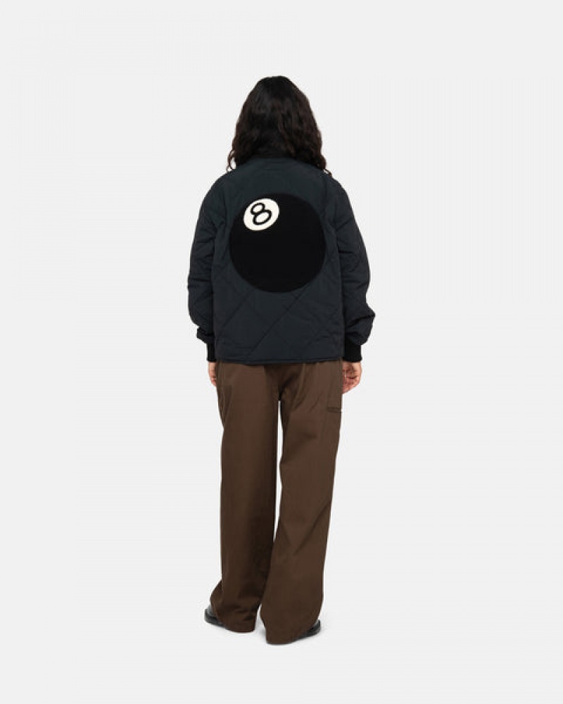 Stussy 8 Ball Gewatteerd Liner Jacket Jassen Dames Zwart Nederland | MSX-7558