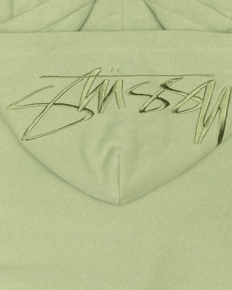 Stussy Back Hood Applique Hood Sweatshirts Dames Groen Nederland | DFR-9415