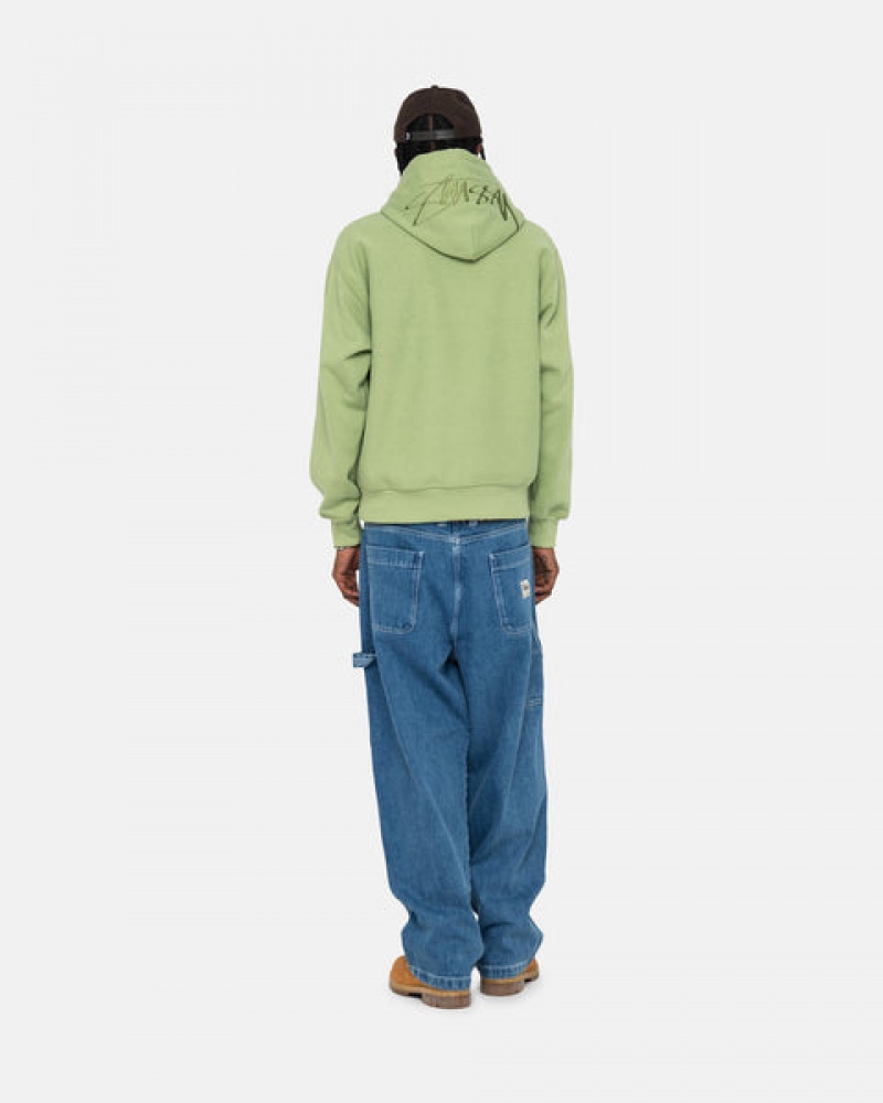Stussy Back Hood Applique Hood Sweatshirts Dames Groen Nederland | DFR-9415