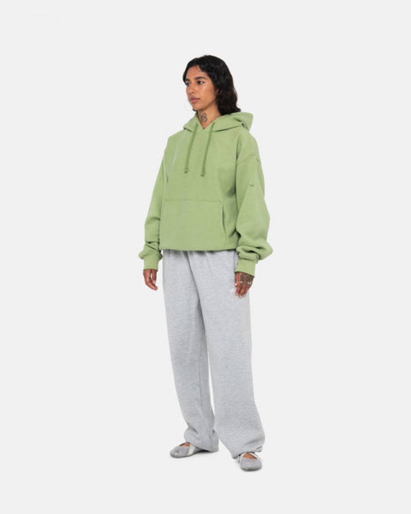 Stussy Back Hood Applique Hood Sweatshirts Dames Groen Nederland | DFR-9415