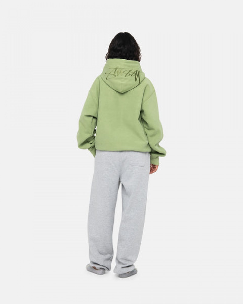 Stussy Back Hood Applique Hood Sweatshirts Dames Groen Nederland | DFR-9415