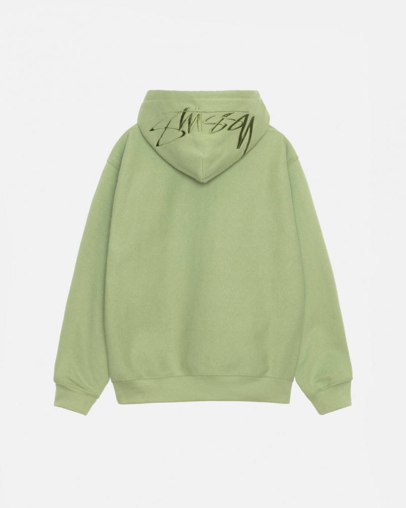 Stussy Back Hood Applique Hood Sweatshirts Dames Groen Nederland | DFR-9415