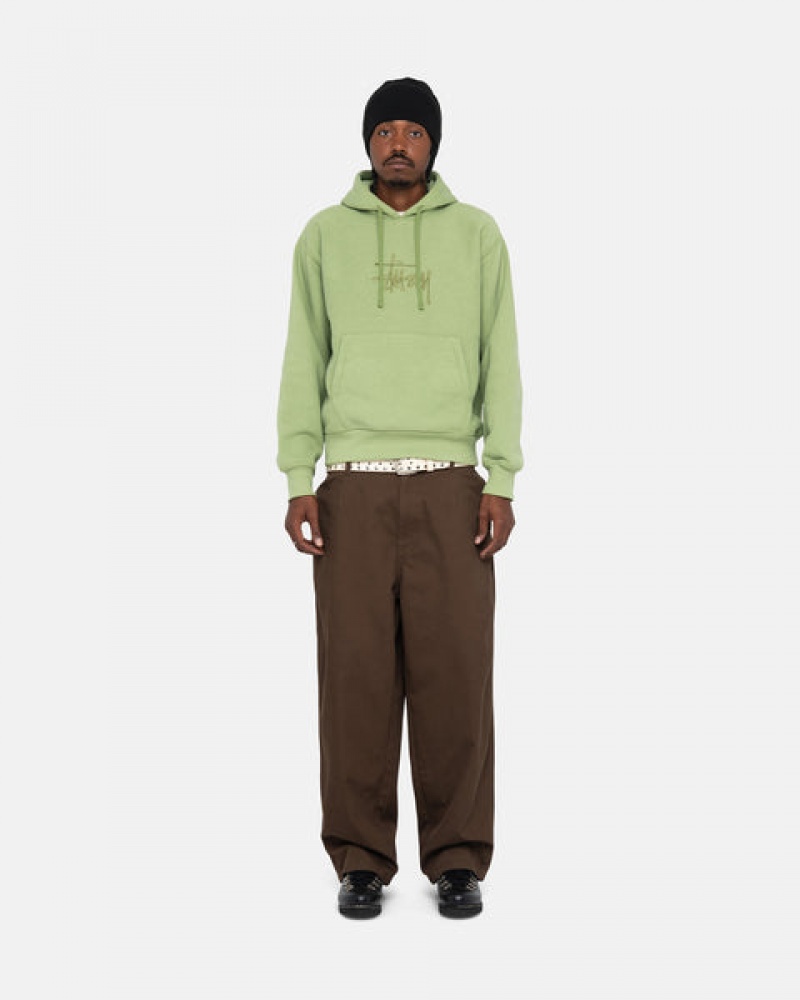 Stussy Basic Applique Hood Sweatshirts Heren Groen Nederland | RSI-3815