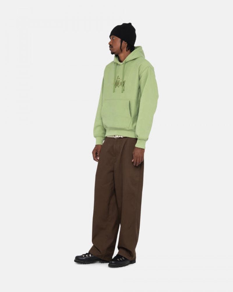 Stussy Basic Applique Hood Sweatshirts Heren Groen Nederland | RSI-3815