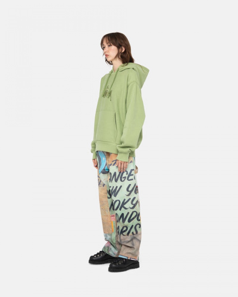 Stussy Basic Applique Hood Sweatshirts Heren Groen Nederland | RSI-3815