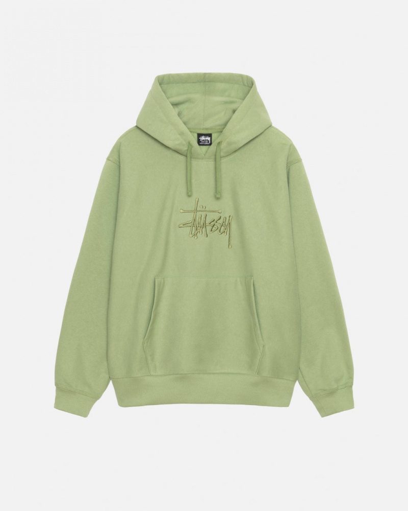 Stussy Basic Applique Hood Sweatshirts Heren Groen Nederland | RSI-3815
