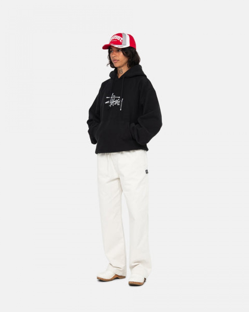 Stussy Basic Applique Hoodie Heren Zwart Nederland | ECS-7599