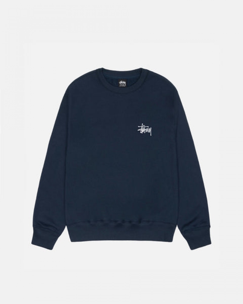 Stussy Basic Stussy Crew Sweatshirts Dames Donkerblauw Nederland | ADF-1914