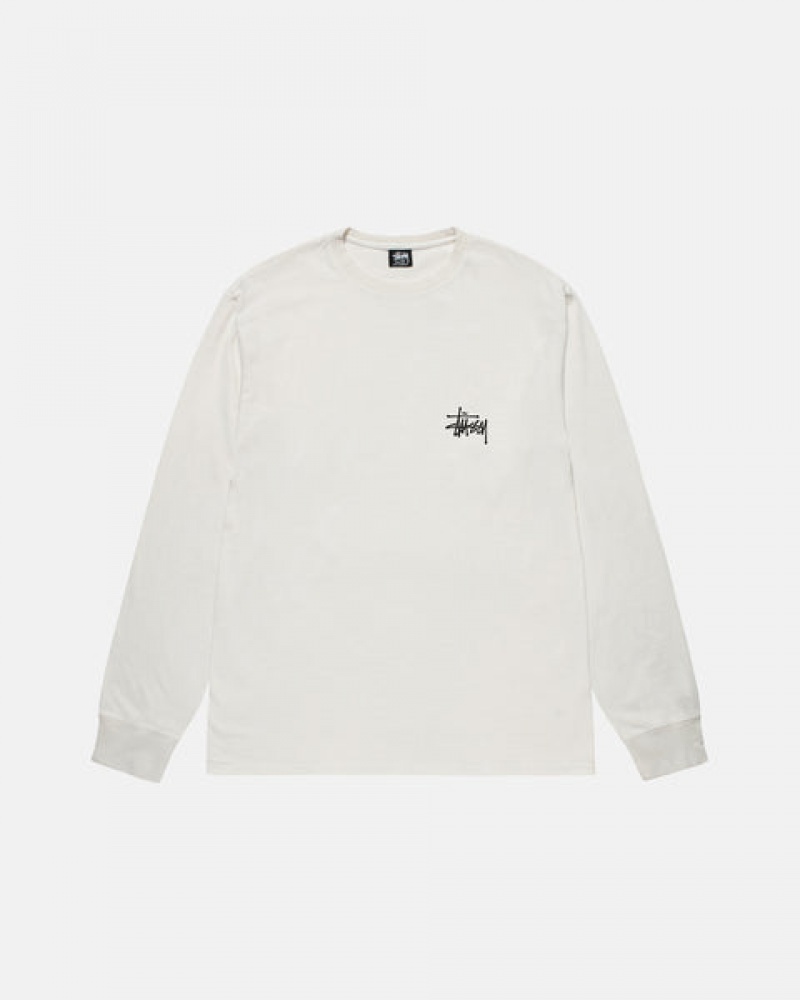 Stussy Basic Stussy LS Tee Pigment Dyed T-shirts Dames Beige Nederland | HNY-3099