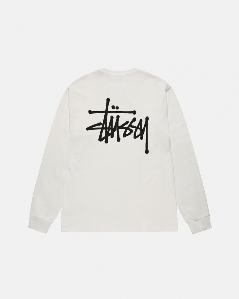 Stussy Basic Stussy LS Tee Pigment Dyed T-shirts Dames Beige Nederland | HNY-3099