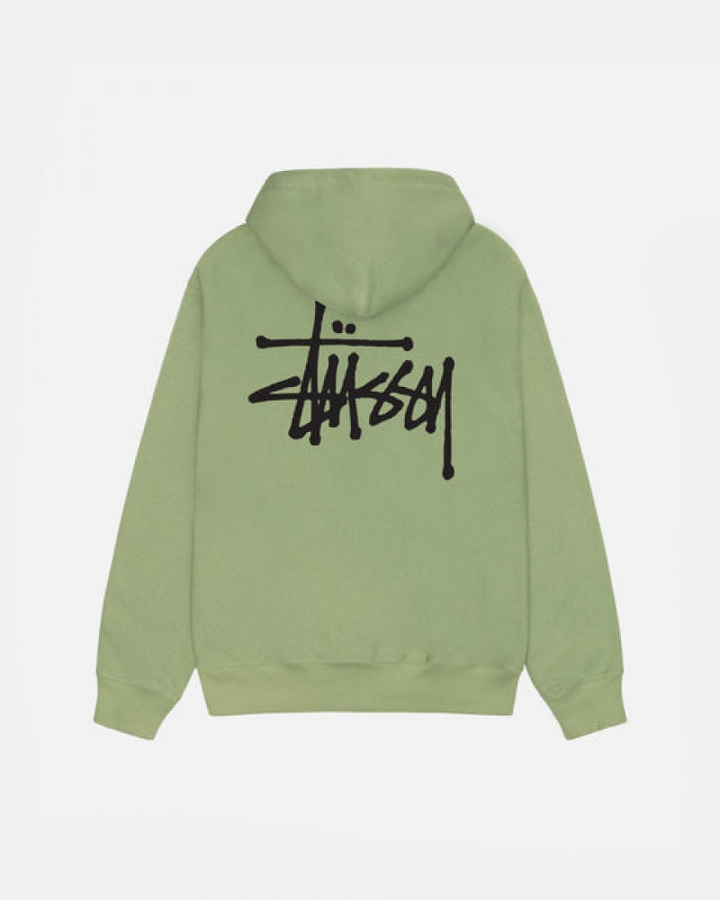 Stussy Basic Stussy Zip Hood Sweatshirts Heren Groen Nederland | WTW-1732