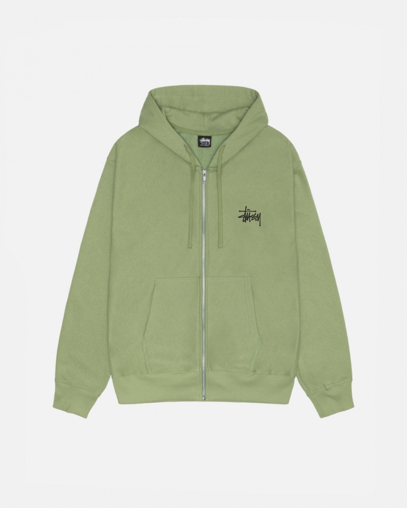 Stussy Basic Stussy Zip Hood Sweatshirts Dames Groen Nederland | MJK-8714