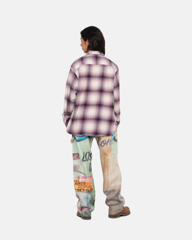 Stussy Bay Plaid Shirt Overhemd Dames Bordeaux Nederland | DNQ-4697