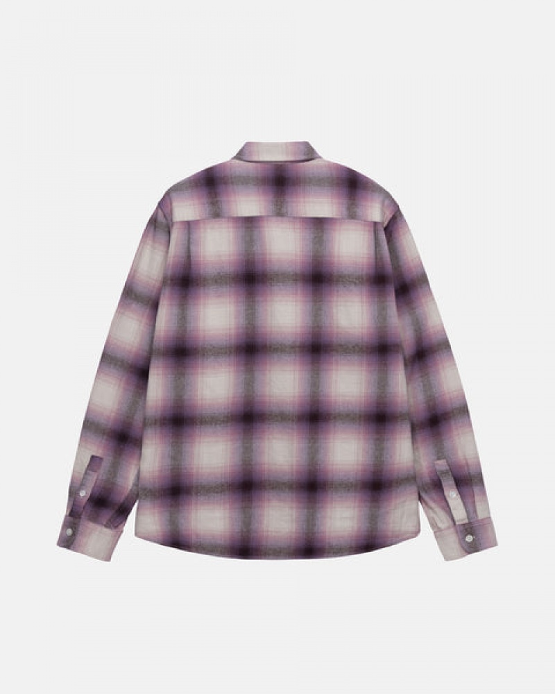 Stussy Bay Plaid Shirt Overhemd Dames Bordeaux Nederland | DNQ-4697