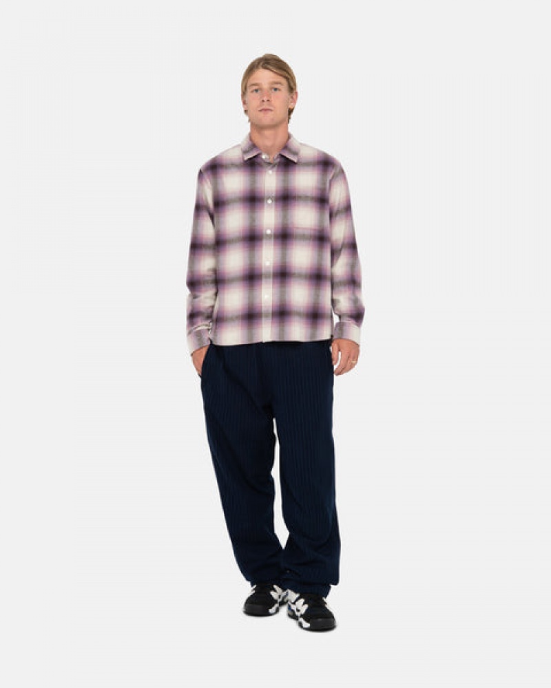 Stussy Bay Plaid Shirt Overhemd Dames Bordeaux Nederland | DNQ-4697