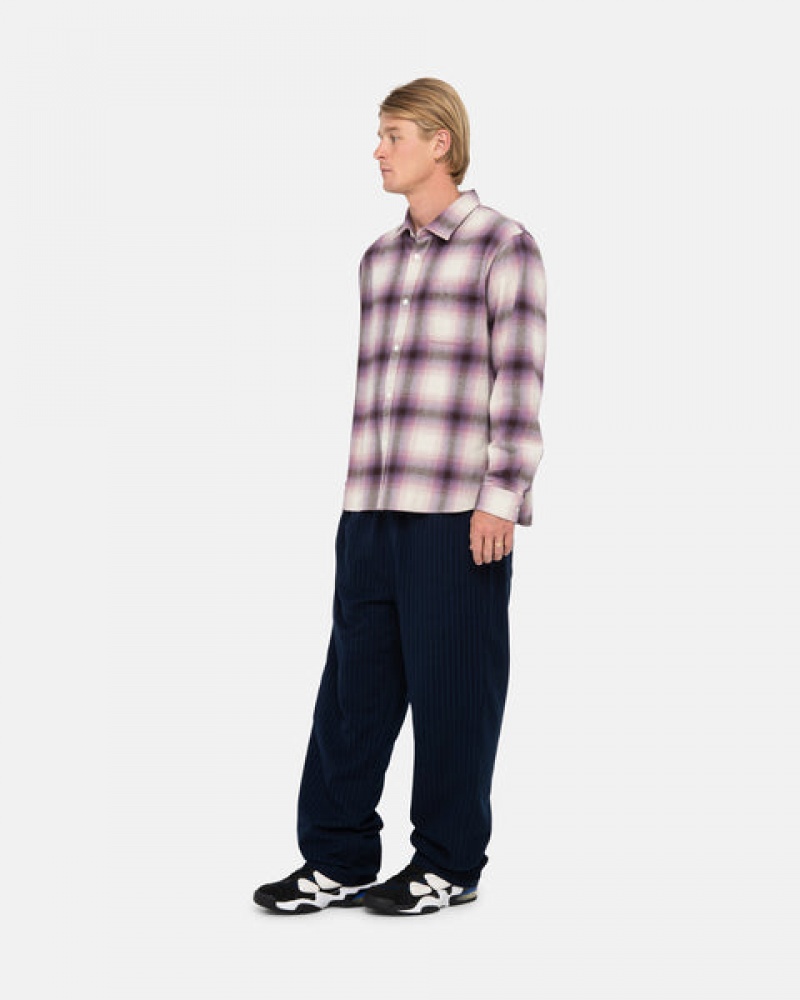 Stussy Bay Plaid Shirt Overhemd Dames Bordeaux Nederland | DNQ-4697