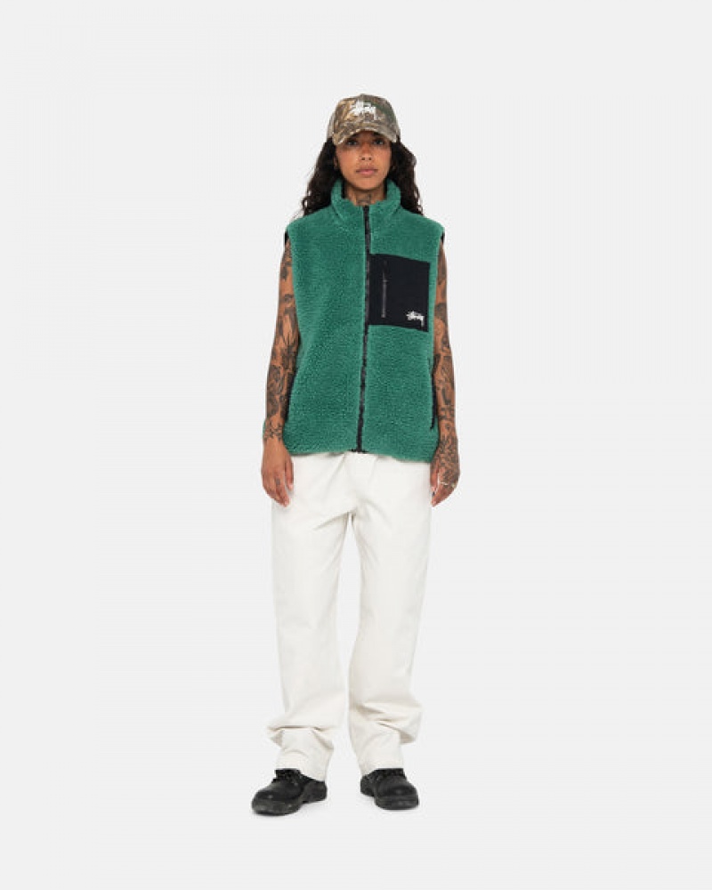 Stussy Beach Pant Brushed Katoenen Broek Dames Beige Nederland | XJC-7110