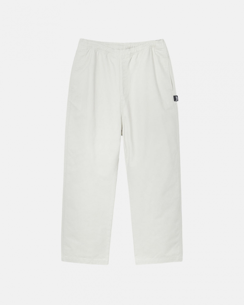 Stussy Beach Pant Brushed Katoenen Broek Dames Beige Nederland | XJC-7110