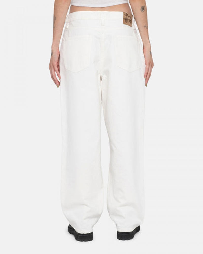 Stussy Big Ol' Jean Overdyed Denim Dames Beige Nederland | FHL-9001