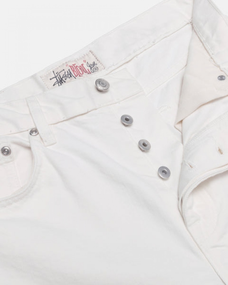 Stussy Big Ol' Jean Overdyed Denim Dames Beige Nederland | FHL-9001