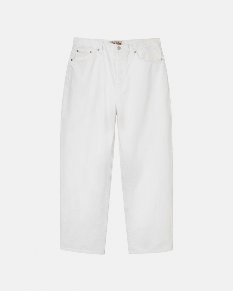 Stussy Big Ol' Jean Overdyed Denim Dames Beige Nederland | FHL-9001