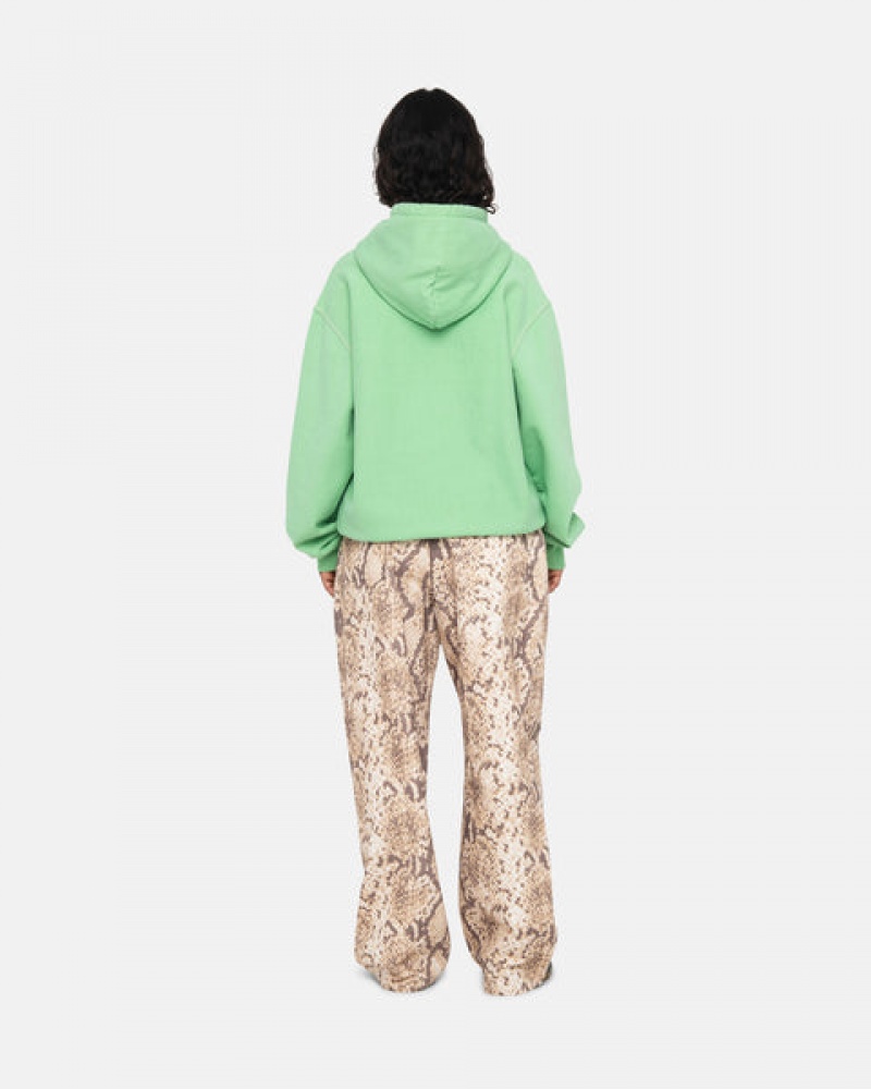 Stussy Contrast Stitch Label Hood Sweatshirts Heren Groen Nederland | RCM-3654