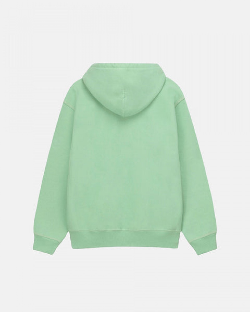 Stussy Contrast Stitch Label Hood Sweatshirts Heren Groen Nederland | RCM-3654