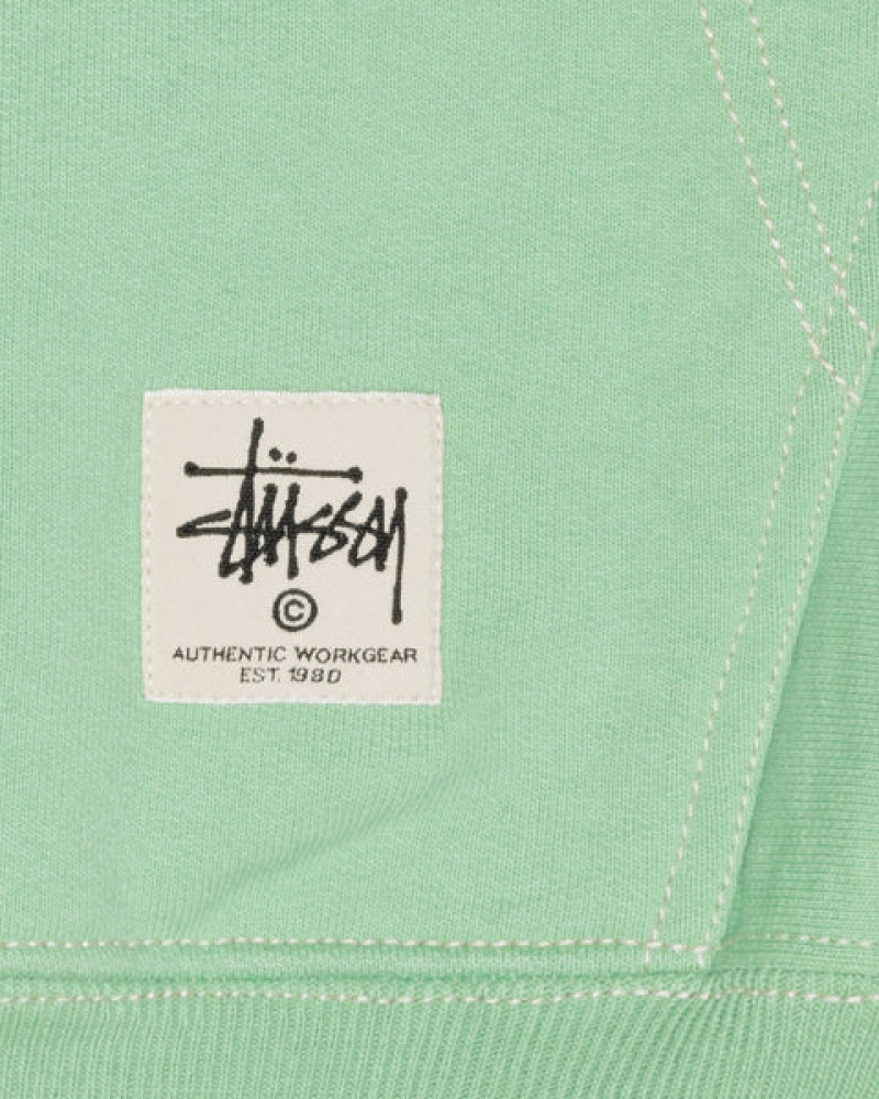 Stussy Contrast Stitch Label Hood Sweatshirts Heren Groen Nederland | RCM-3654