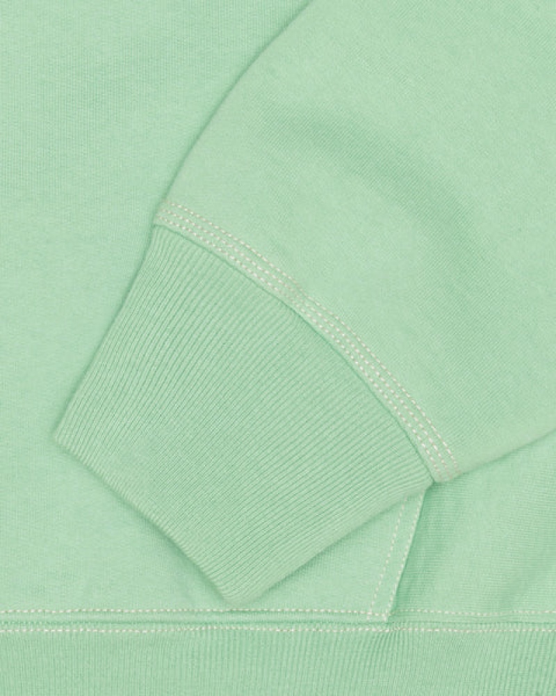 Stussy Contrast Stitch Label Hood Sweatshirts Heren Groen Nederland | RCM-3654