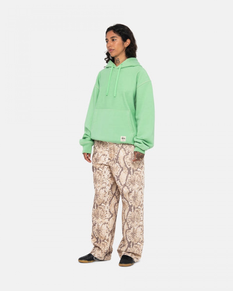 Stussy Contrast Stitch Label Hood Sweatshirts Heren Groen Nederland | RCM-3654