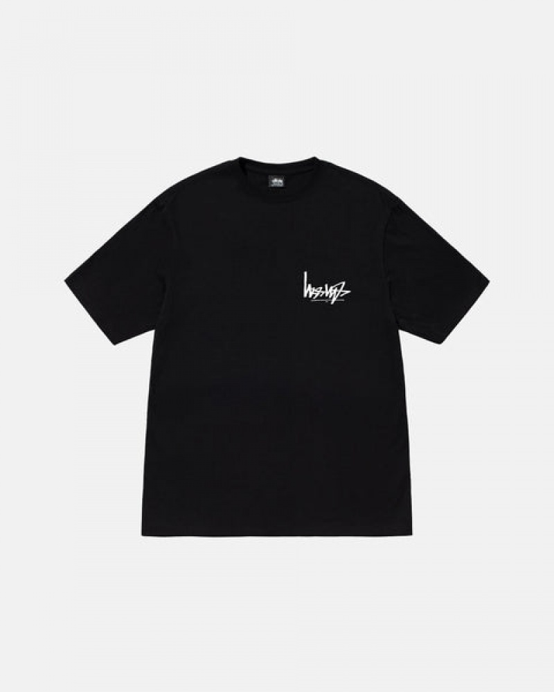 Stussy Flipped Tee T-shirts Heren Zwart Nederland | XOK-9062