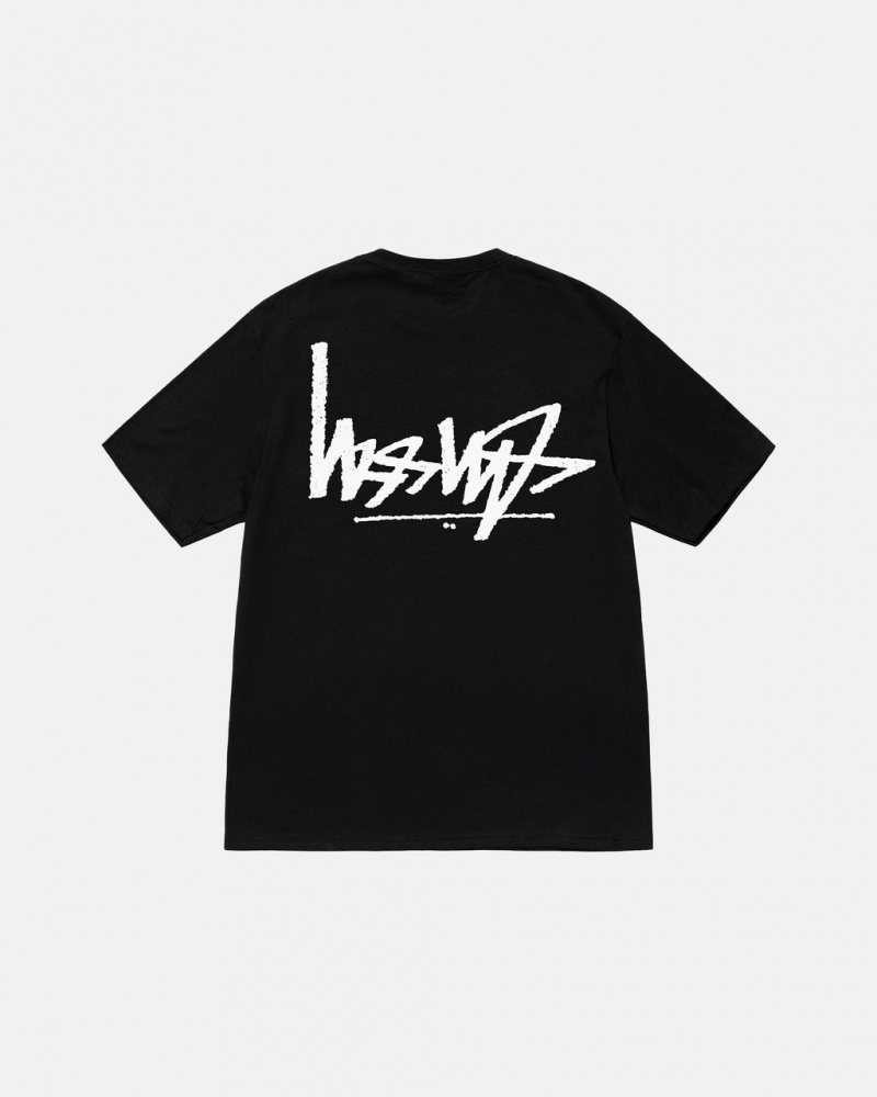Stussy Flipped Tee T-shirts Heren Zwart Nederland | XOK-9062