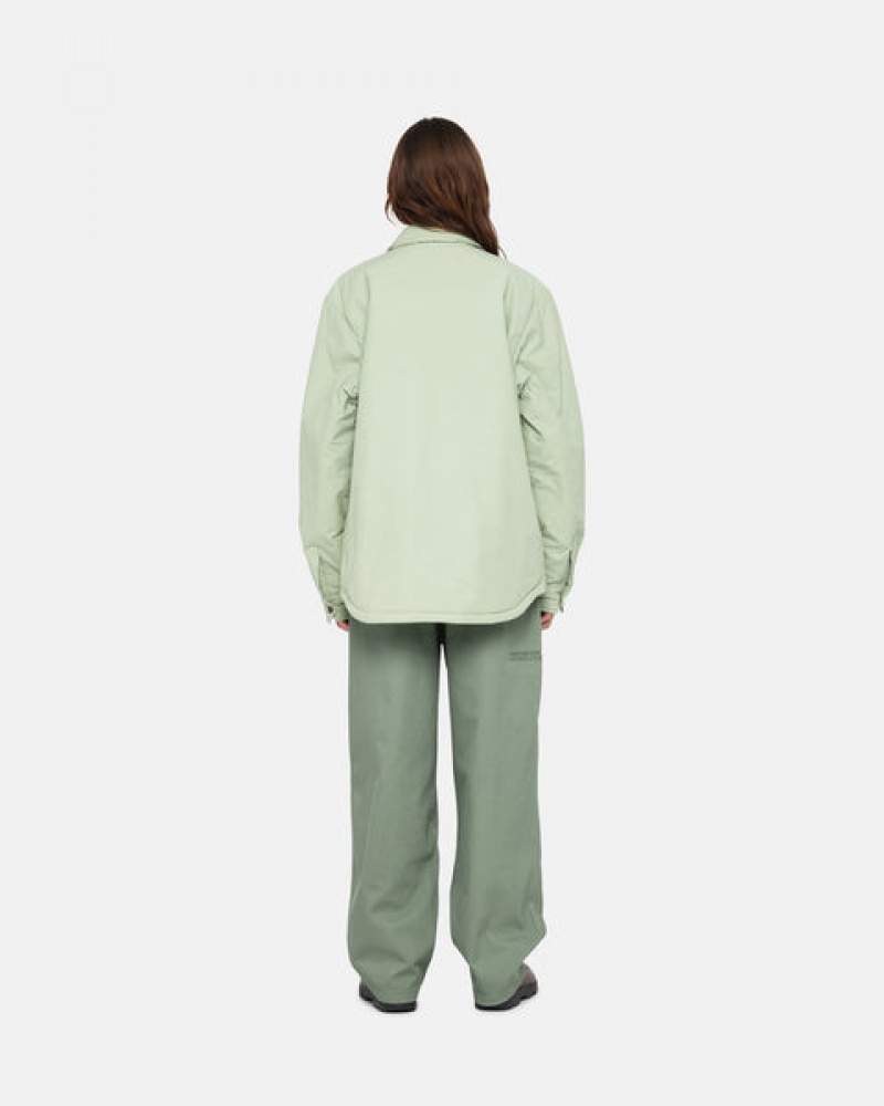 Stussy Gewatteerd Tech Over Shirt Overhemd Dames Groen Nederland | SDO-9030