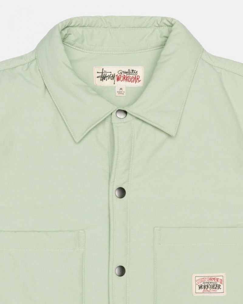 Stussy Gewatteerd Tech Over Shirt Overhemd Dames Groen Nederland | SDO-9030