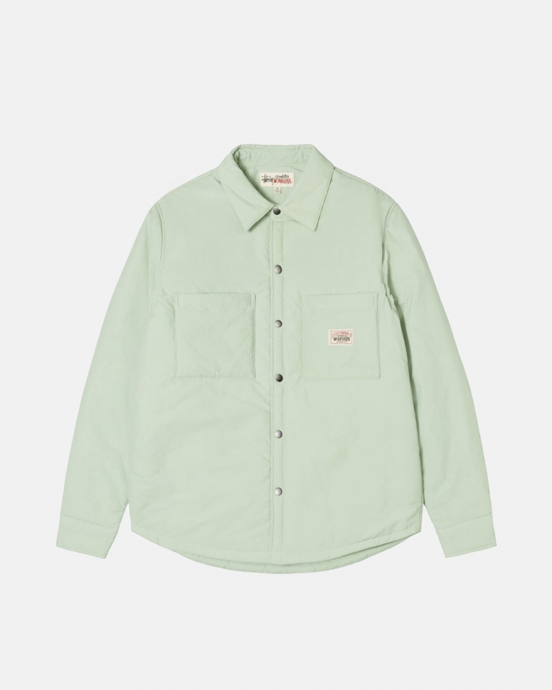Stussy Gewatteerd Tech Over Shirt Overhemd Dames Groen Nederland | SDO-9030