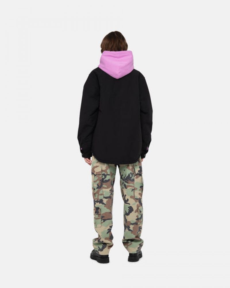 Stussy Gewatteerd Tech Over Shirt Overhemdjassen Dames Zwart Nederland | JKO-4375
