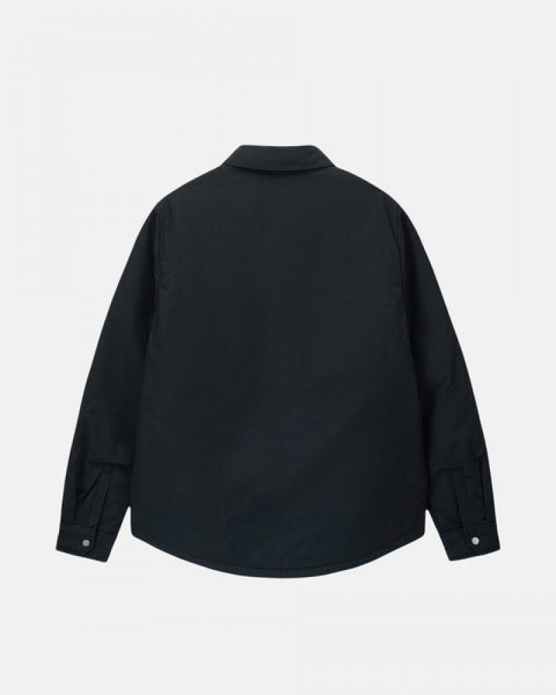 Stussy Gewatteerd Tech Over Shirt Overhemdjassen Dames Zwart Nederland | JKO-4375