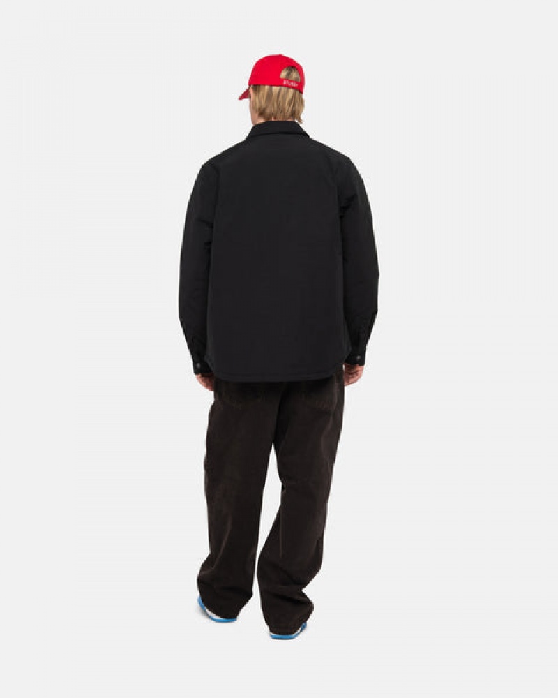 Stussy Gewatteerd Tech Over Shirt Overhemdjassen Dames Zwart Nederland | JKO-4375