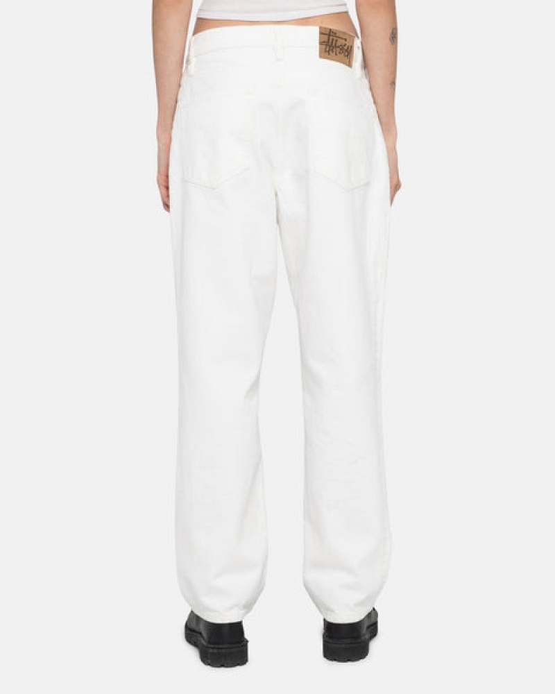 Stussy Klassieke Jean Overdyed Denim Dames Beige Nederland | KDU-6534