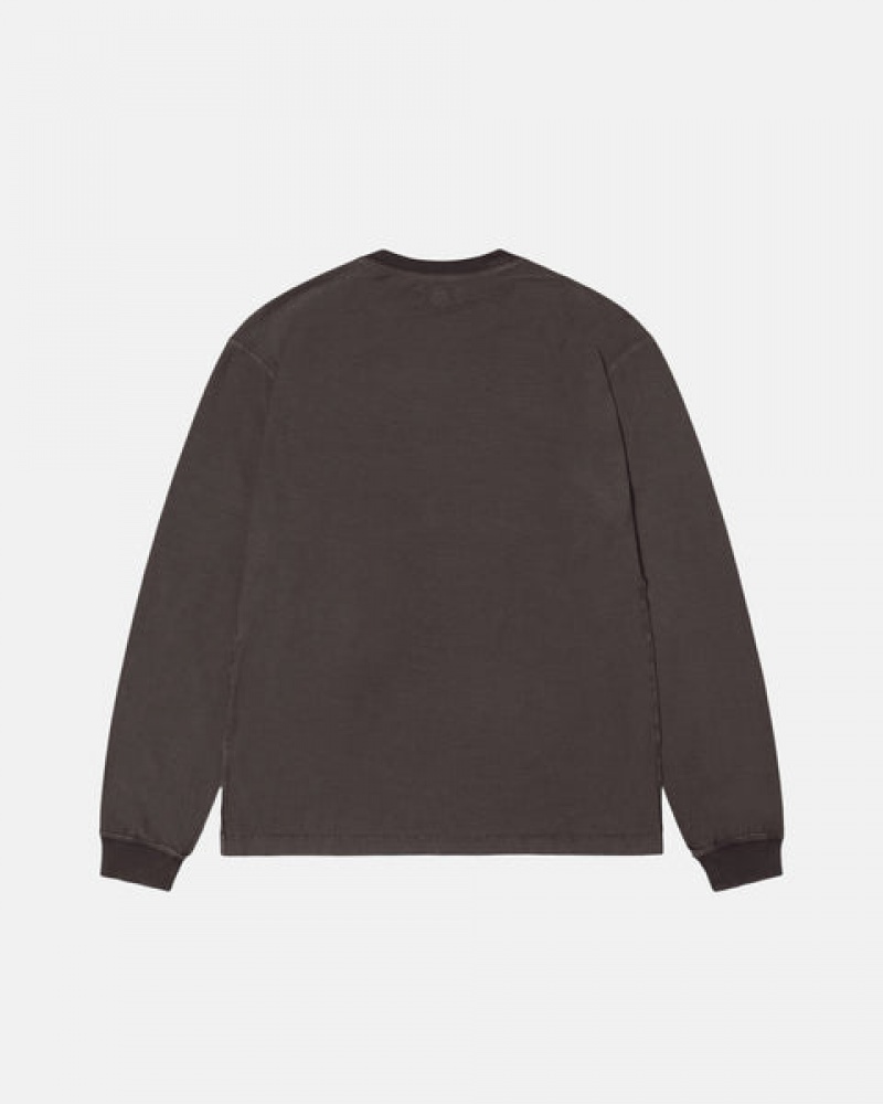 Stussy Lazy Ls Tee T-shirts Dames Zwart Nederland | IYT-9340