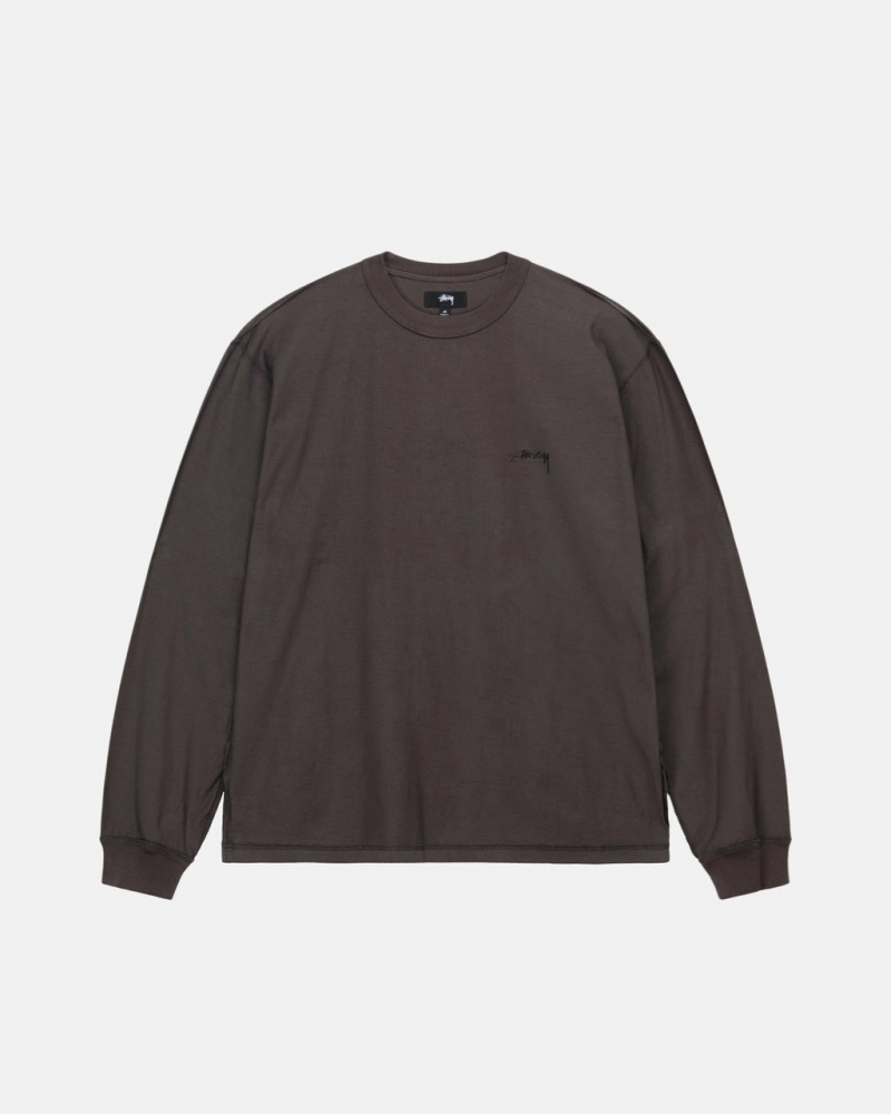 Stussy Lazy Ls Tee T-shirts Dames Zwart Nederland | IYT-9340