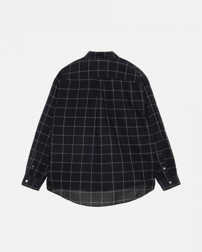 Stussy Light Weight Klassieke Shirt Overhemd Dames Zwart Nederland | NPH-8440