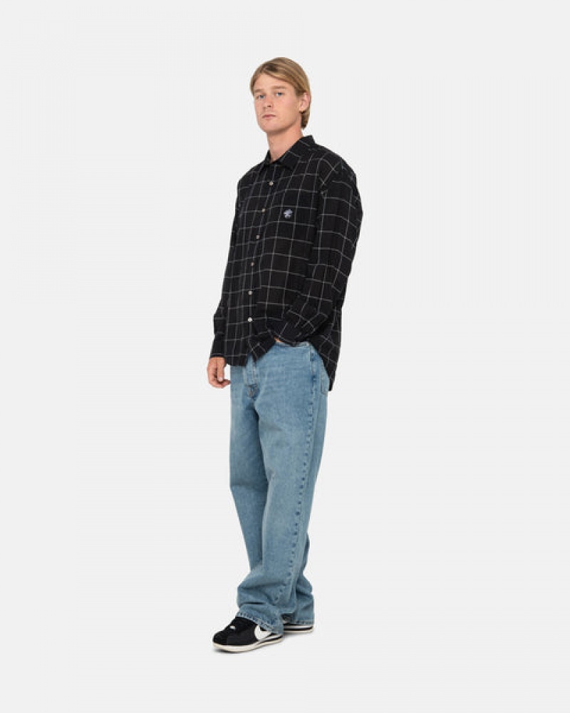Stussy Light Weight Klassieke Shirt Overhemd Dames Zwart Nederland | NPH-8440