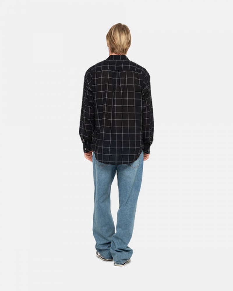 Stussy Light Weight Klassieke Shirt Overhemd Dames Zwart Nederland | NPH-8440