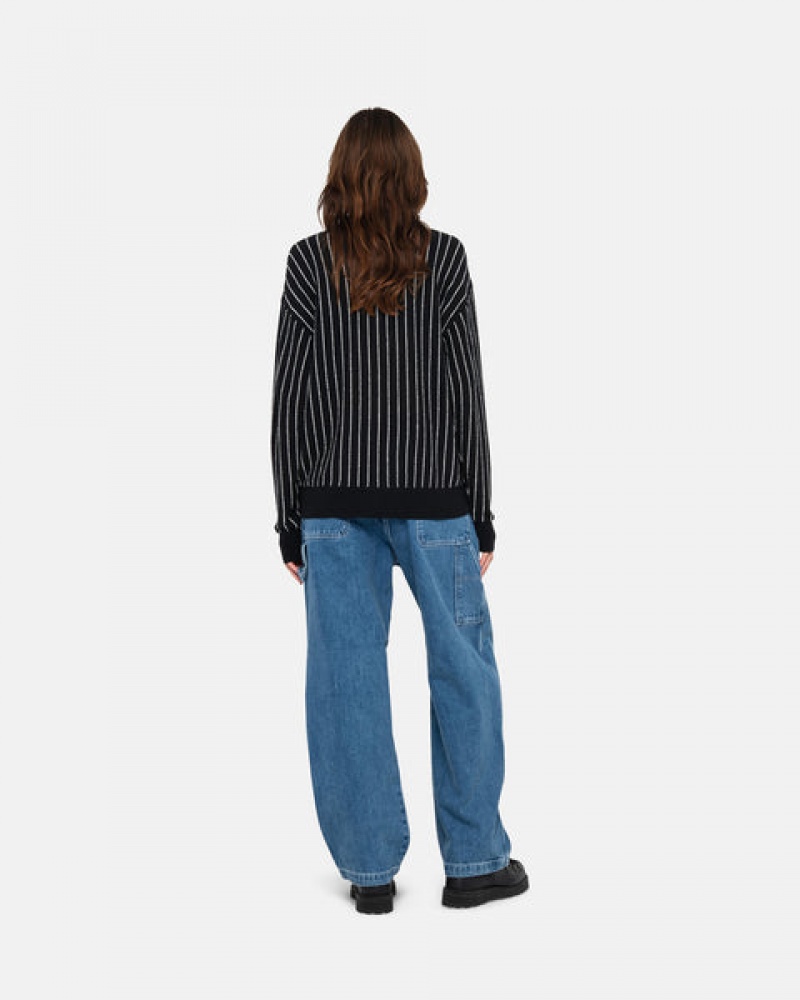Stussy Light Weight Ls Zip Polo Overhemd Heren Zwart Nederland | HEB-5901