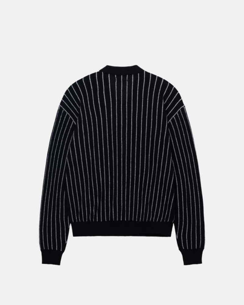 Stussy Light Weight Ls Zip Polo Overhemd Heren Zwart Nederland | HEB-5901