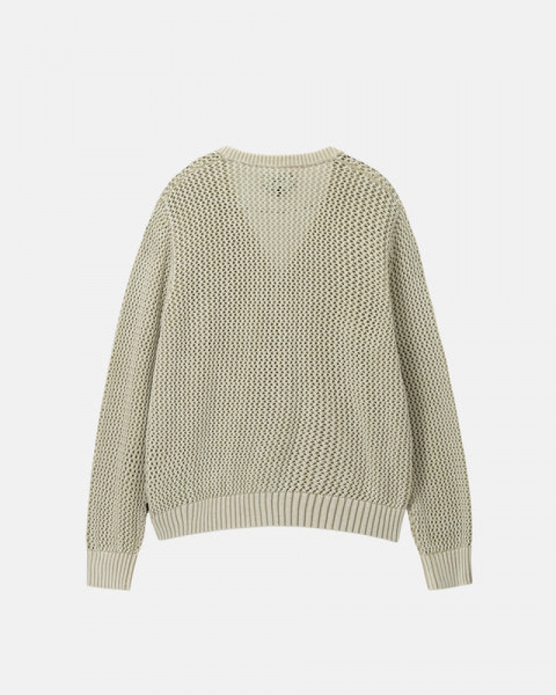 Stussy Loose Gauge Cardigan Trui Dames Beige Nederland | PPM-9398