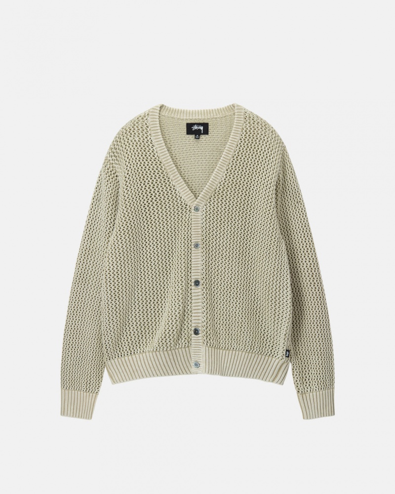 Stussy Loose Gauge Cardigan Trui Dames Beige Nederland | PPM-9398
