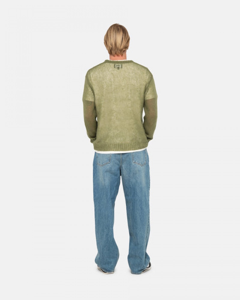 Stussy Loose Knit Trui Trui Dames Olijfgroen Nederland | JUC-5394